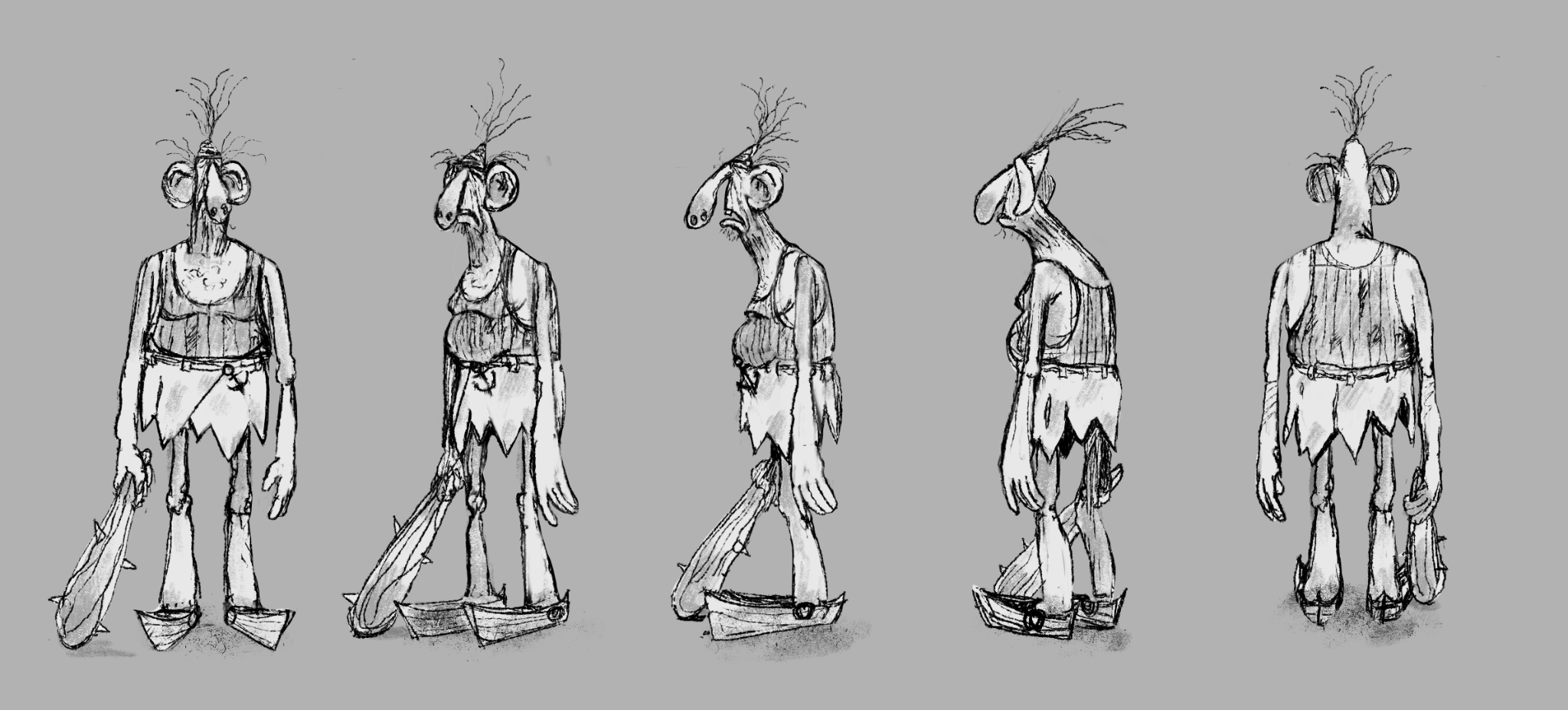 The Elephant in the Room character turnaround sheet